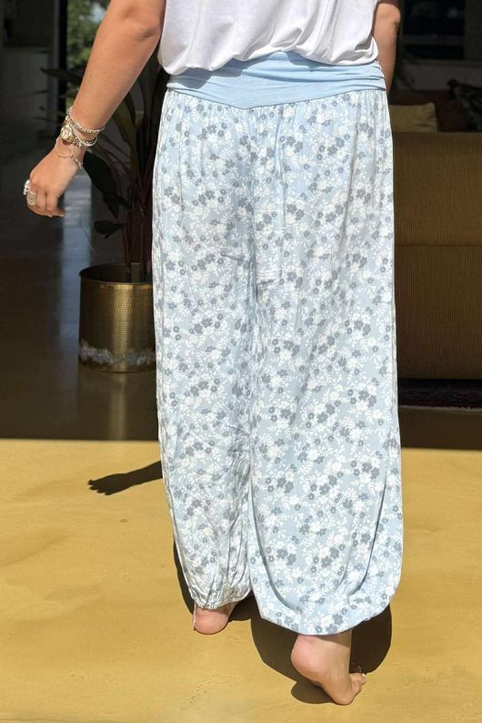 Made in Italy Harem Balloon Pant Peony Sky /27 = ~
